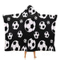 Soccer Balls Football Large Size Comfortable Hooded Blanket, Warm Blanket 40"x50" - color: Soccer Balls Football, size: 40"x50"