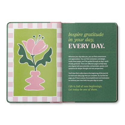 Compendium – Gratitude Every Day Guided Journal: A Daily Practice for Joy and Contentment – A 5-Minute a Day Personal Growth Notebook – An Inspiring Daily Journal for Forming New Habits - color: Gratitude Green