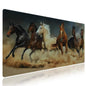 Wknoon. Extra Large Gaming Mouse Pad (31.5" x 11.8") with Durable Stitched Edges – Galloping Horses in The Sand Magnificent Scene, Running Animals Equine Themed Extended XXL Desk Mat - color: Galloping Horses