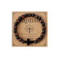 MILAKOO Wooden Bracelet with Black Stainless Steel Cross Charms Bead Christian Gifts for Women Men - color: B2