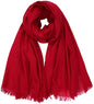 Women Summer Scarfs Lightweight Large Long Gauze Shawl Linen Beach Wrap Plain 75”×43” - color: Red