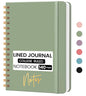 Lined Spiral Journal Notebook, A5 College Ruled Notebook for Journaling, Note-Taking, and Daily Planning, Durable Hardcover with an Elegant Design, Green - color: G-Green