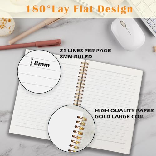 JINYO Boho Sunshine Notebook, Abstract Floral Journal, Boho Office Supplies, Cute Journals for Women, You Fill My Days With Sunshine Colorful Spiral Notebooks 5.5x8.3 Inch - color: white Sunshine Notebook