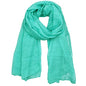 Women's Cotton Scarves Lady Light Soft Fashion Solid Scarf Wrap Shawl - color: Turquoise