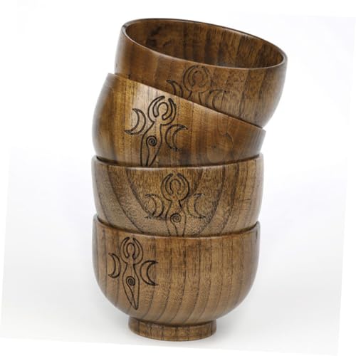 ORFOFE Water Rice Wooden Bowl Altar Decorations Occultism Worship Storage Bowl Adornment Multi-functional