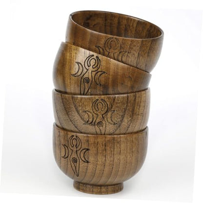 ORFOFE Water Rice Wooden Bowl Altar Decorations Occultism Worship Storage Bowl Adornment Multi-functional