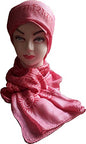 KVR Hindu Pooja Religious Cotton Indian prayer scarf with OM Krishna Ganesha Shiva Nataraja yoga spiritual auspicious prints - color: Pink-nataraja-2