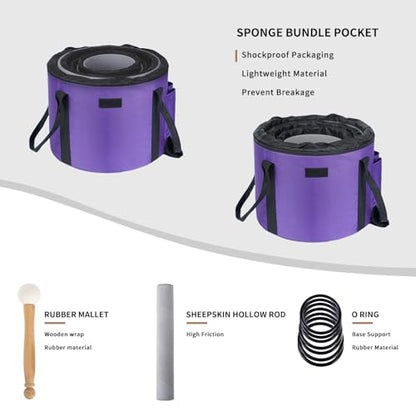 Leize 6-12 inch Lotus Design Chakra Tuned 432hz Set of 7 Quartz Crystal Singing Bowls with Heavy Duty Carrying Cases and Singing Bowl Mallet Suede Strikers - color: lotus design, size: Set of 7, 6-12", A-G Note, 432 hz
