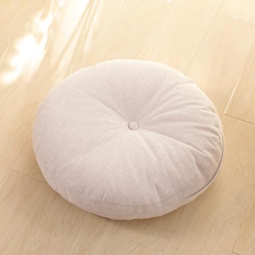 Floor Pillow,Large Cushions Sitting for Adults,Floor Pillow for Meditation or Yoga Indoor/Outdoor Round Cotton Chair Cushions with Zipper for Home Sofa Bed Car Decor Floor Pillow Cushion