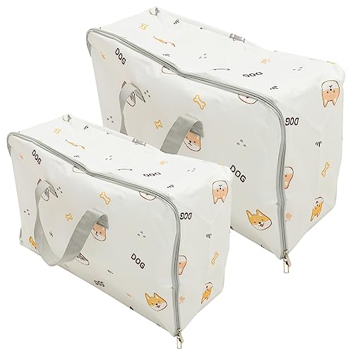 2pcs Oxford Fabric Storage Bags Large Capacity Organizing for Clothes Bedding and Travel and Portable Moving Bags for Home Use