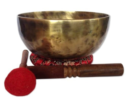 Antique Color Tibetan Handmade Meditation Singing Bowl Sets by Nepalese Handicraft Zone 7.5"
