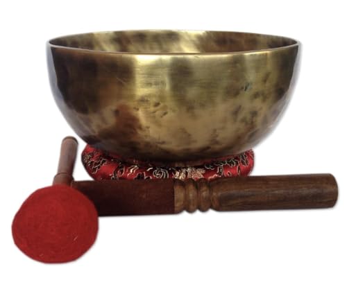 Antique Color Tibetan Handmade Meditation Singing Bowl Sets by Nepalese Handicraft Zone 7.5"