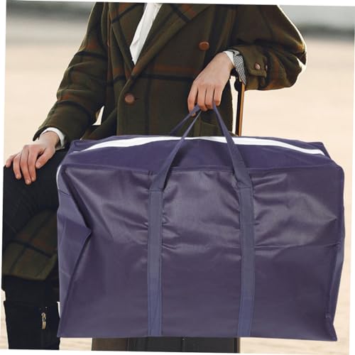 Toyvian Large Capacity Quilt Storage Bag Woven Fabric Sundry Moving Bag Handles