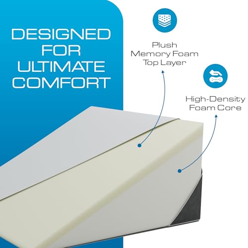 Kolbs Bed Wedge Pillow for Sleep Apnea, FSA Eligible Acid Reflux, and Back Pain Relief, with Chic Jacquard Cover - Headboard Wedges for Sleeping (Standard Width 7.5" Height) - size: Standard Width 7.5" Height