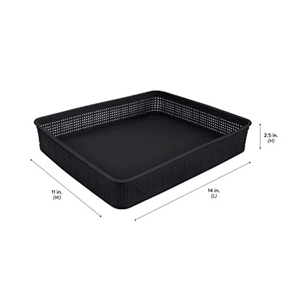 Simplify 10 Piece Organizing Set | Multiple Size Bins | Multipurpose | Office | Desk | Dorm | Bathroom | Storage Basket | Small Items | Accessories | Black - size: 10 Piece