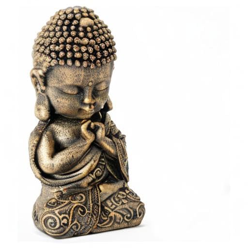 Baby Buddha Statue Indoor Decor, 8 inch Resin Meditation Buddha Statue Spiritual Room Decor Zen Gifts