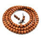 Zen Dear Unisex Teak Wood Prayer Beads Buddha Buddhist Beads Japa Mala Necklace Bracelet Bead