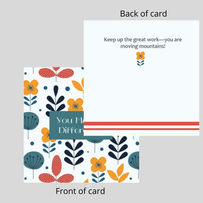 Dessie 60 You Make a Difference Inspirational Cards with Envelopes & Matching Seals. 60 Post-it Note Size Motivational and Encouragement Cards with Positive Affirmations. Great Thoughtful Gifts. - size: 3.5 x 3.5 inches, style: You make a difference