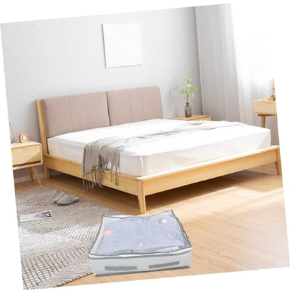 Zerodeko Multi-handle Storage Bag Quilt Storage Bags Zipper Closet Organizer Capacity Foldable Non Woven for Clothing Blanket Quilt