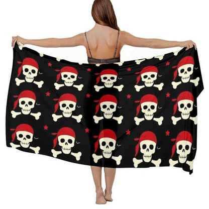 Women's Lightweight Long Scarf Thin Scarf Beach Headscarf Wimwear Bikini Wrap - color: Color638