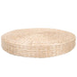 Woven Round Meditation Cushion 6cm Thick Tatami Floor Pillow Japanese Style Straw Seat Pad for Yoga and Home Seating