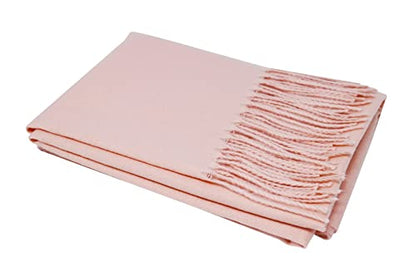 Ocomfly 100% Pashmina Scarf for Women - Premium Womens Scarves - Gift Boxed - Shawls or Wraps - Ultra Soft and Warm - color: Pale Pink
