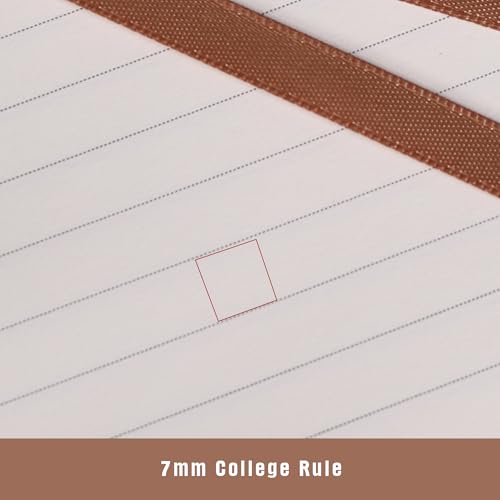 TIEFOSSI Lined Journal Notebook for Women Men, Leather Journal with Pen, A5 Evil Eye Hardcover Notebook for Work, Journaling, Travel & School, 100 GSM Thick Paper, 320 Numbered Pages, 6.2 x 8.3 in - color: Sand