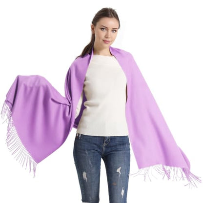 Pashmina Scarf and Shawl - Soft Women Pashminas Wrap for Wedding Evening Party dresses - color: O#. Lavender