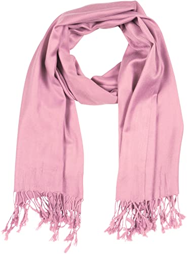 Sakkas 78" X 28" Rayon from Bamboo Soft Solid Pashmina Feel Shawl/Wrap/Stole - color: Mauve