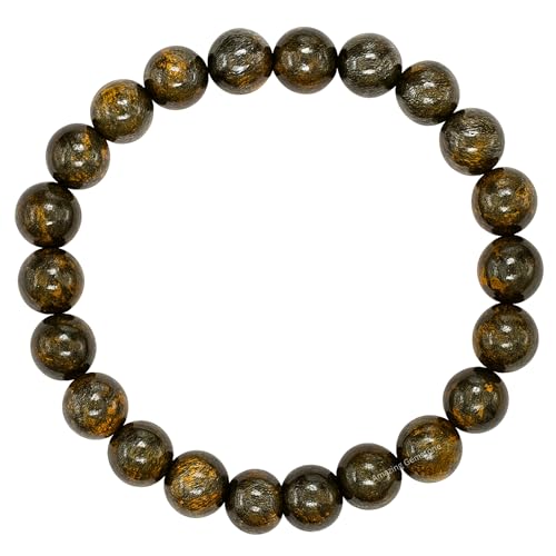 Amazing Gemstone Crystal Bracelet for Women Men's Gifts - Protection Healing Crystal Bracelet - 8mm Gemstone Beaded Stretchable Bracelet Pulseras Para Hombres Mujer Stocking Stuffers Mothers Day Gift (Bronzite) - color: Bronzite