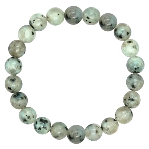 Amazing Gemstone Crystal Bracelet for Women Men's Gifts - Protection Healing Crystal Bracelet - 8mm Gemstone Beaded Stretchable Bracelet Pulseras Para Hombres Mujer Stocking Stuffers Mothers Day Gift (Kiwi Jasper) - color: Kiwi Jasper