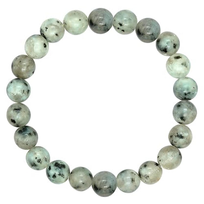 Amazing Gemstone Crystal Bracelet for Women Men's Gifts - Protection Healing Crystal Bracelet - 8mm Gemstone Beaded Stretchable Bracelet Pulseras Para Hombres Mujer Stocking Stuffers Mothers Day Gift (Kiwi Jasper) - color: Kiwi Jasper