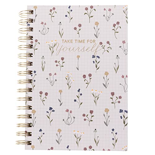 Graphique Hardbound Spiral Journal | Dainty Floral Design | Premium Paper | Notebook | Diary | Lists | Record Month and Date | Great Gift | 160 Ruled Pages | 6.25” x 8.25” - color: Dainty Floral