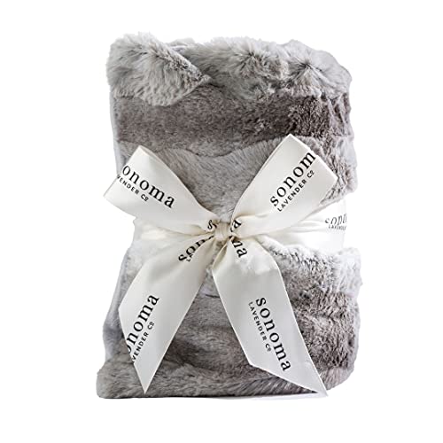 Sonoma Lavender Spa Heat Wrap for Neck, Shoulders and Lower Back, Microwaveable Lavender Aromatherapy Heating Pad, Removable and Washable Covers, Stress and Pain Relief (9" x 26", Platinum Angora) - color: Platinum Angora