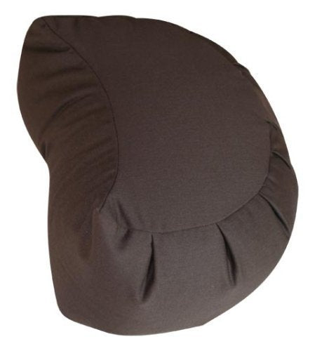 Kapok Crescent Zafu Meditation Cushion, Brown - color: Brown