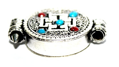 Quartz Dot Prayer Box Pendant Design Based on Yoga Meditation Pendant