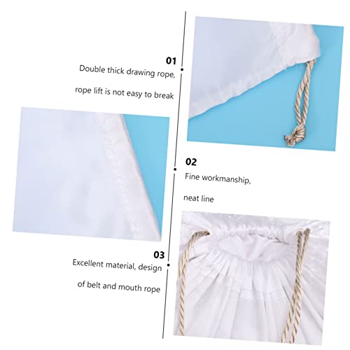 2Pcs Durable Drawstring Storage Bag Lightweight Household Clothing and Shoes Pouch Satin Dustproof Packing Finishing Bag for Home Organization