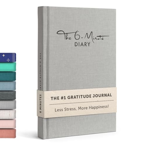 6-Minute Diary – 3-Million-User Gratitude Journal for Women & Men with Prompts – Guided Self Care Book Based on Positive Psychology – Daily Manifestation - color: Gray US-ALT