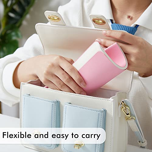 8 Pack Soft Cover Journal Bulk, Feela Notebooks College Ruled for Work, Lined Travel Journal for Women Men, Note Taking Notebook School Supplies Business Writing, 8.2” x 5.5”, A5, Pink - color: 8 Pink