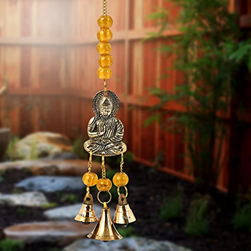 Incense Garden Windchime Brass - 8 Inches Length (Buddha) - color: Buddha