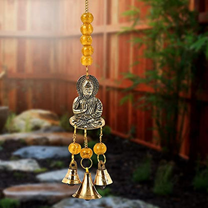 Incense Garden Windchime Brass - 8 Inches Length (Buddha) - color: Buddha