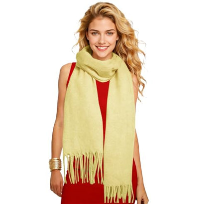Winter Soft Long Scarf, Pashmina Shawls and Wraps, Warm Large Scarves for Men Women Evening Dress Wedding - color: Beige