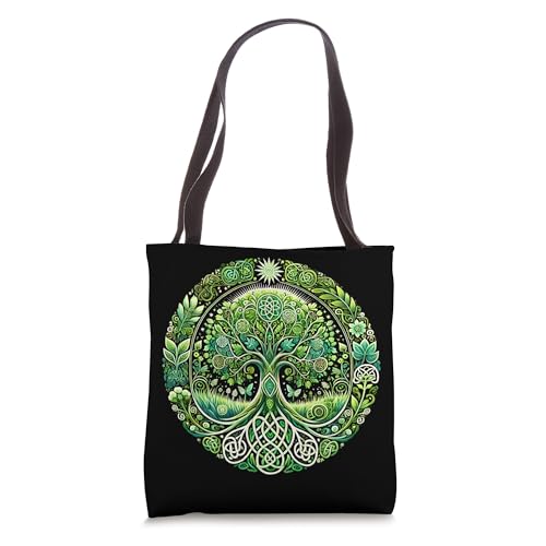 Celtic Tree Meditation Nature Yoga Tote Bag