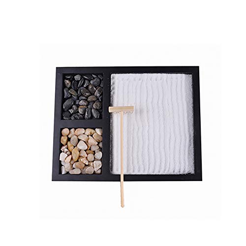 TOPINCN Desktop Meditation Yoga Zen Garden Kit Japanese Tabletop Rock Sand Chakra Shrine Altar Japanese Zen Decor Home Office Desk Zen Gifts for Women Man