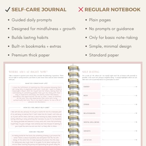 Self-Care Journal for Women with Prompts | Guided 90-Day Daily & Weekly Undated Reflection Planner for Mindfulness,Productivity & Personal Development, 8.25 x 5.75 Inches - Yellow - color: Yellow