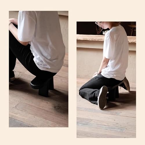 Portable Meditation Stool Solid Wood Kneeling Prayer Good Support Auxiliary Tea Kneeling Stool