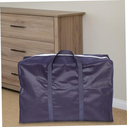 Toyvian Large Capacity Quilt Storage Bag Woven Fabric Sundry Moving Bag Handles