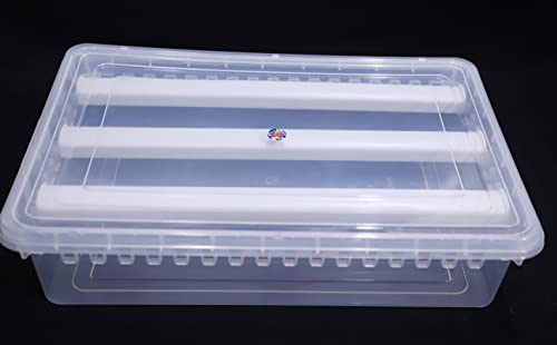 Inez Unique Multipurpose Transparent Accessories Plastic Storage Box With 3 Detachable Rods For Women and Girls,Organizer Case For Jewellery,Bangles,cosmetics and many more jewellery