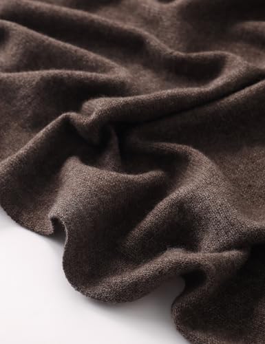Soft Cashmere Blend Wrap Chic Scarf Stole for Women Wayfarer Travel Extra Large 87"x28" - color: Mottled Deep Brown