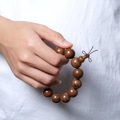 Wooden Prayer Bead Bracelets Traditional Buddhist Mala Bracelet,1pc/pack